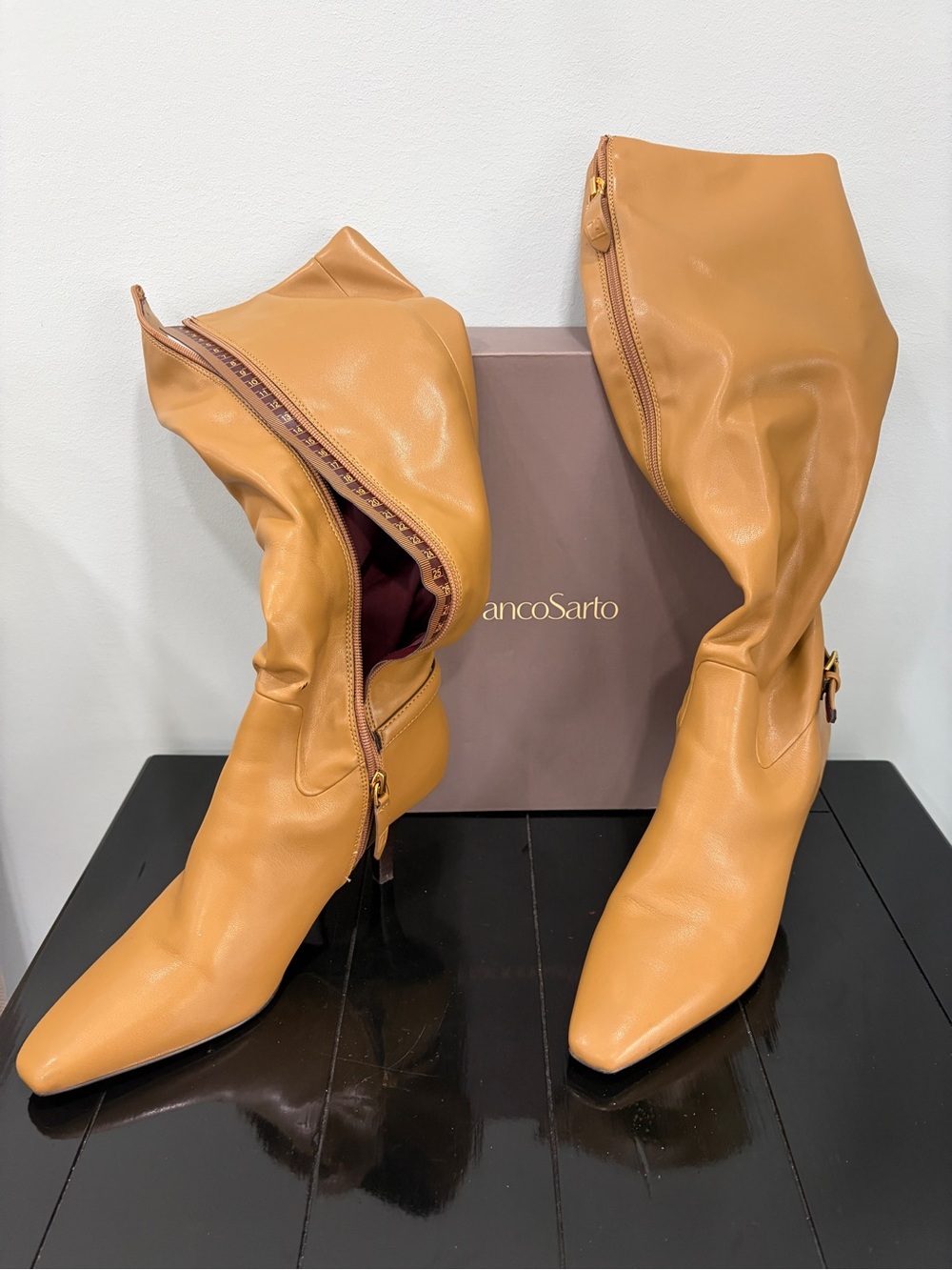 Franco Sarto Light Tan Knee Boots